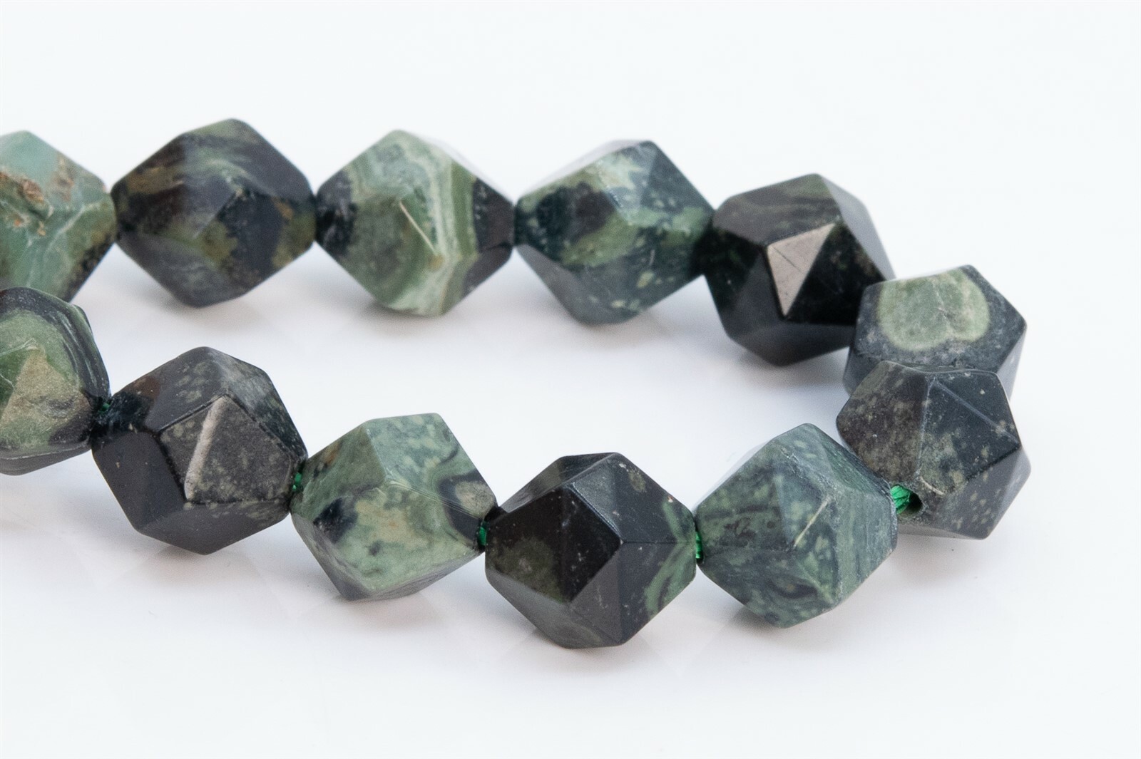 Kambaba Jasper Star Cut Faceted Grade AAA Natural Loose Beads 5-6/7-8/9-10MM