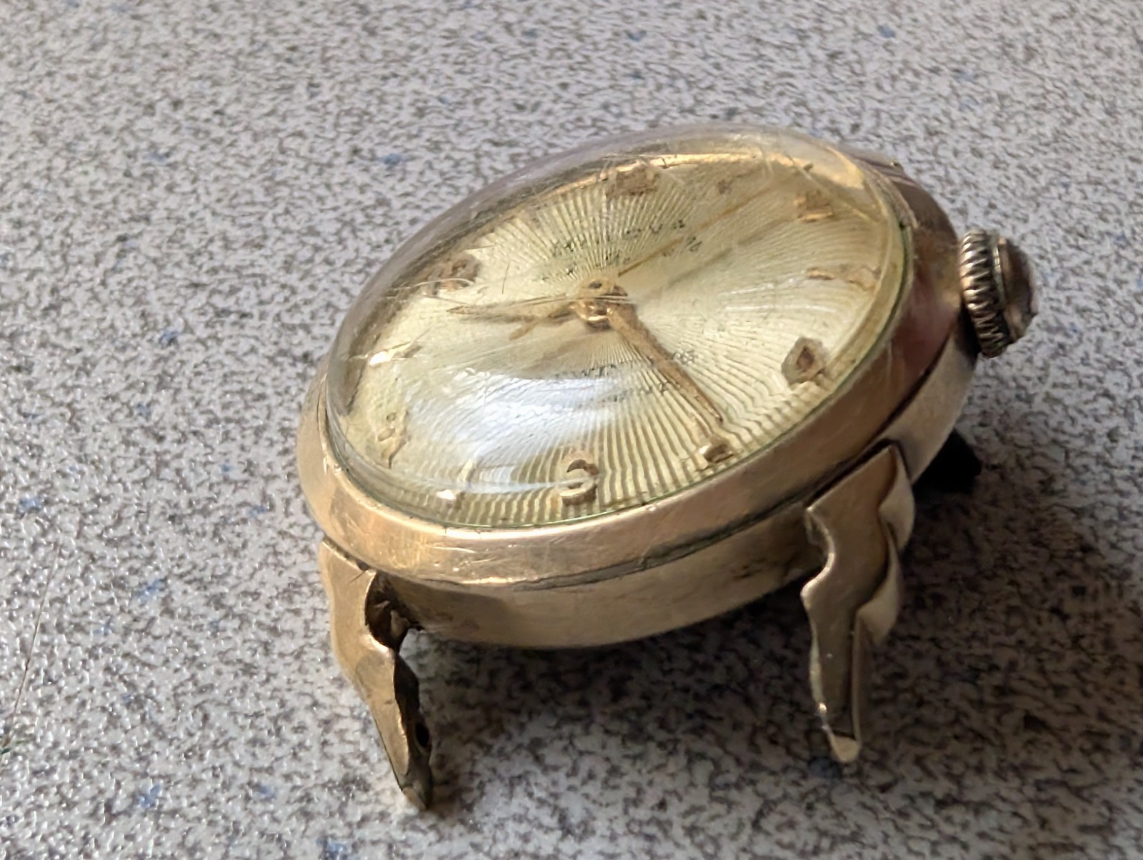 c1950’s BULOVA 23J 6 ADJUSTMENT SELF WINDING WATCH~KEEPS TIME REPAIR or PARTS