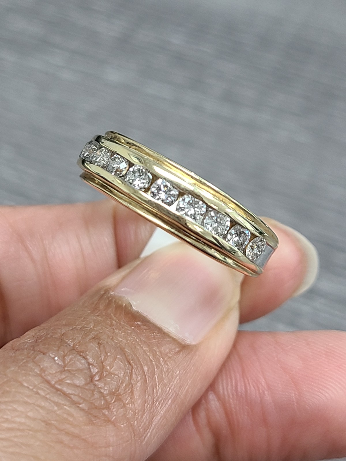 DEAL! 1.00CT 100% NATURAL ROUND DIAMOND MEN’S WEDDING BAND RING 14KT GOLD 6.40MM