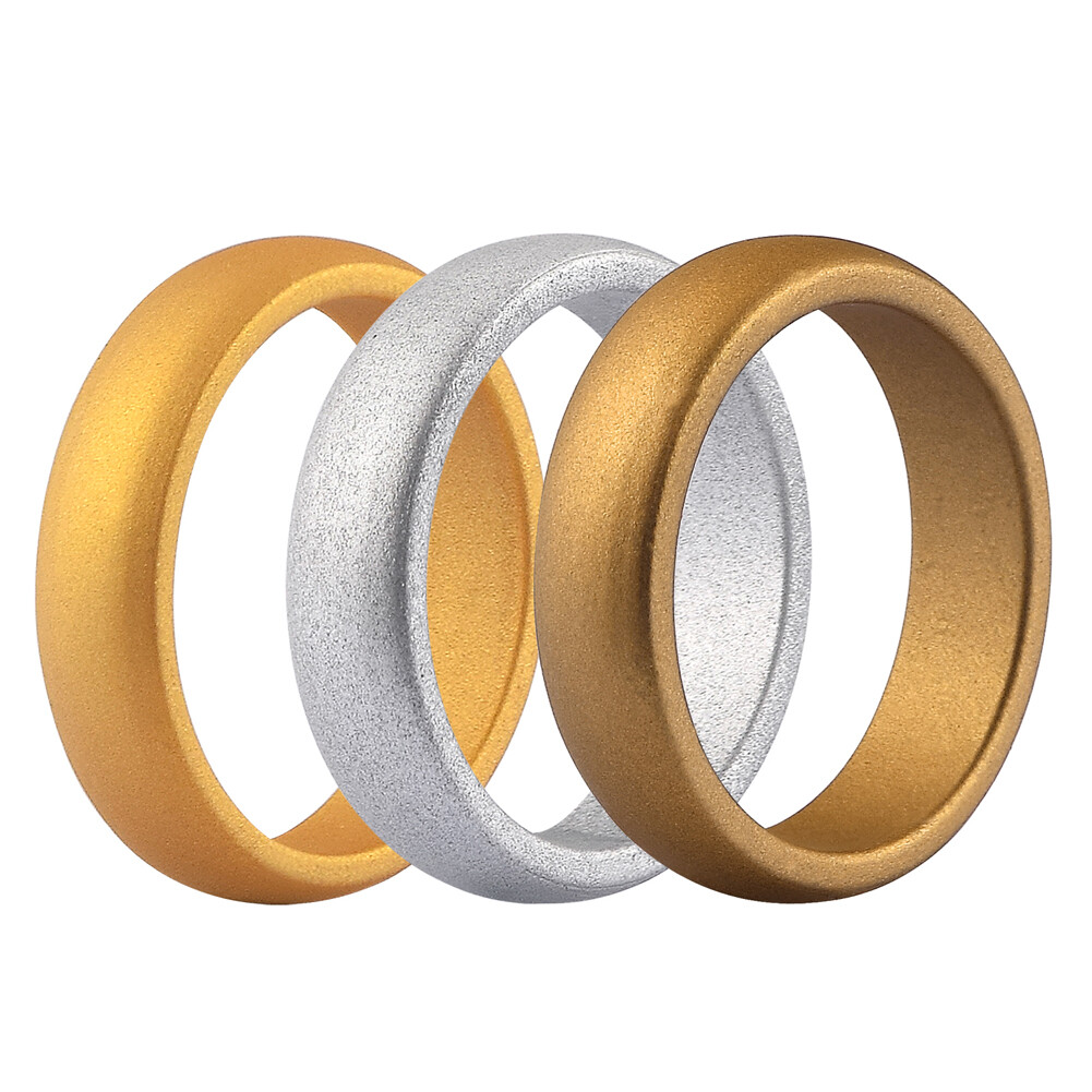1pc 5.7mm Width Silicone Ring Flexible Rubber Wedding Finger Band for Women Men