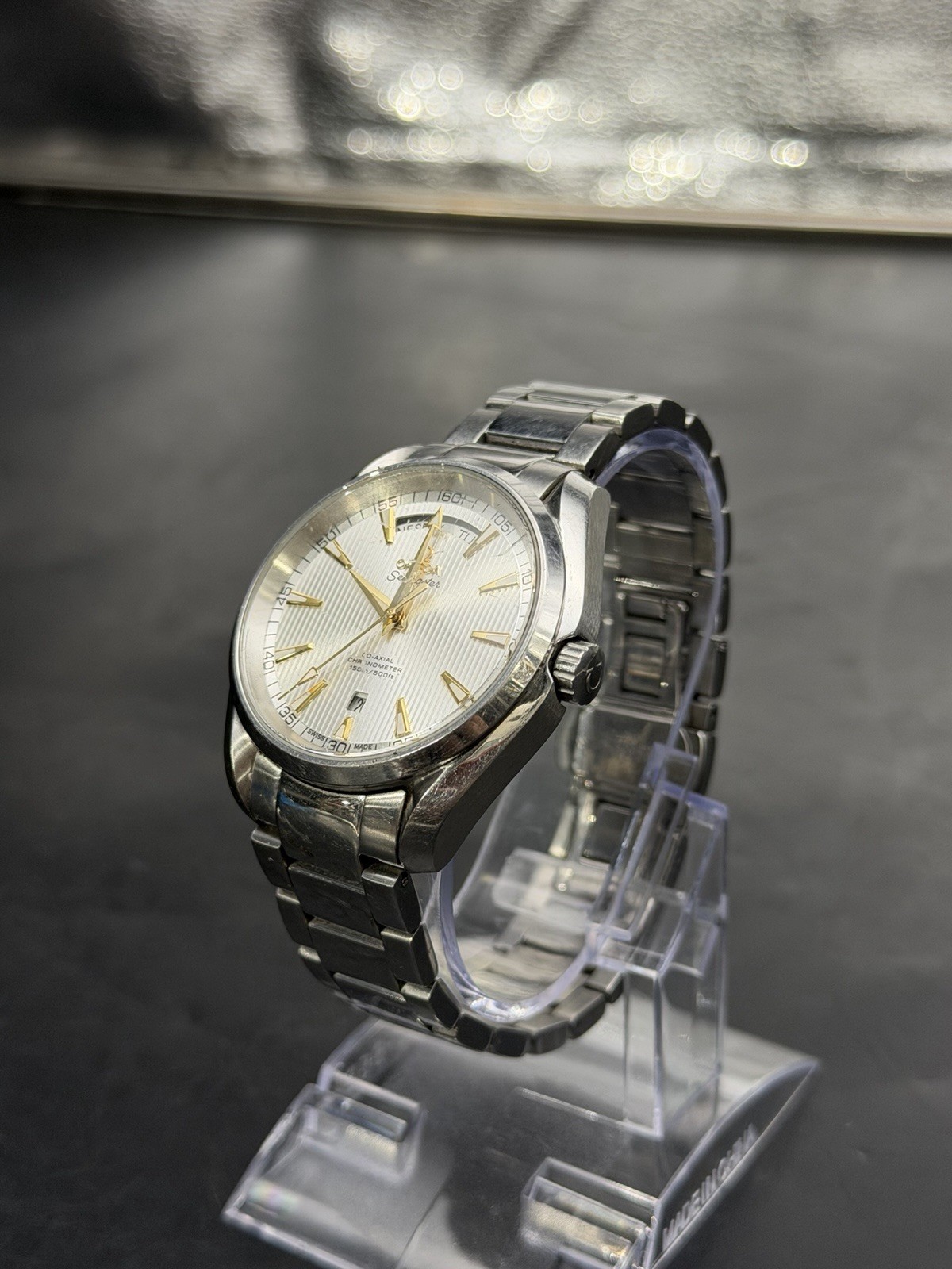 USED Omega Day Date Seamaster Aqua Terra 150M Steel/Silver Dial 42mm Men’s Watch