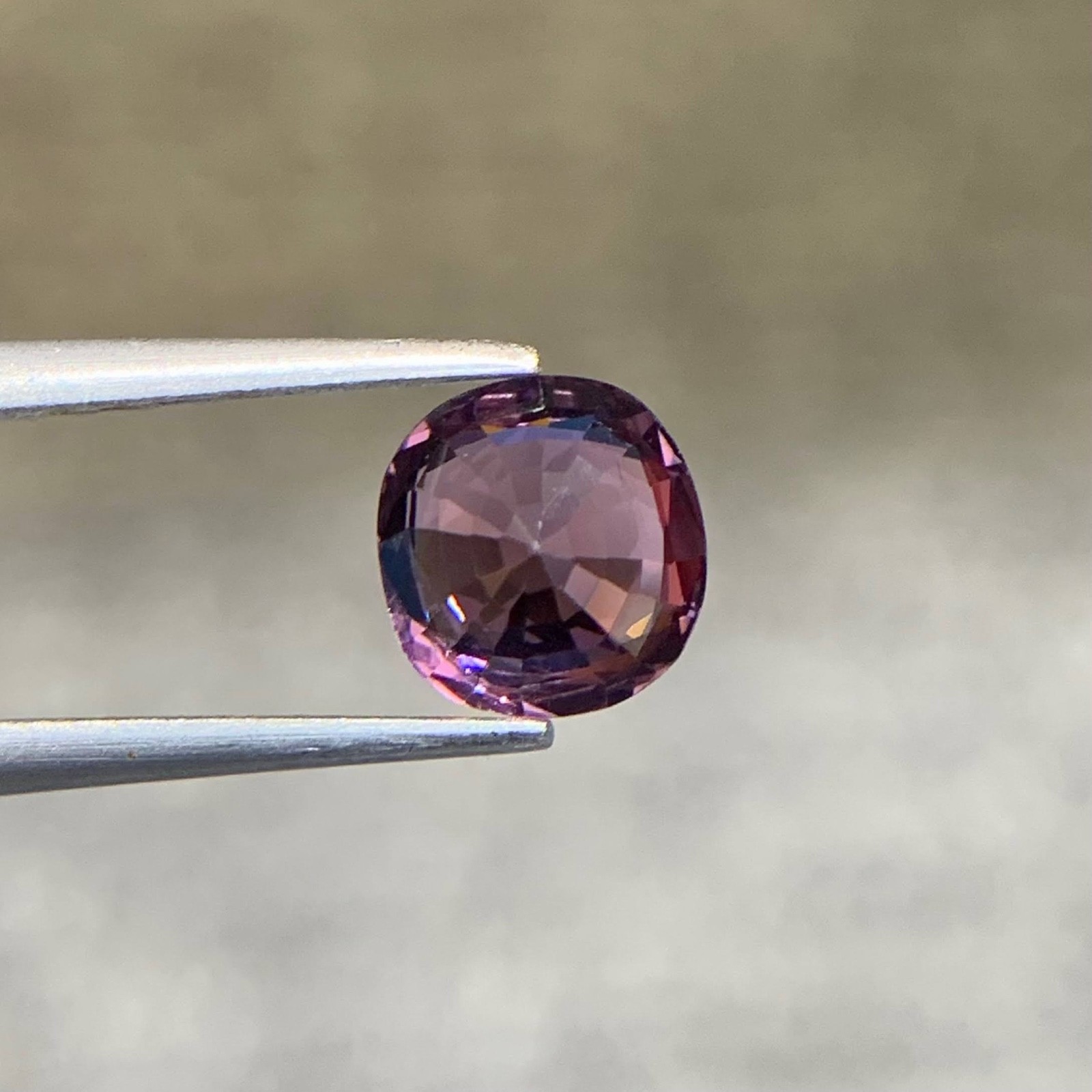 1.60 Carats Natural Pink Purple Spinel Stone Cushion Cut From Burma