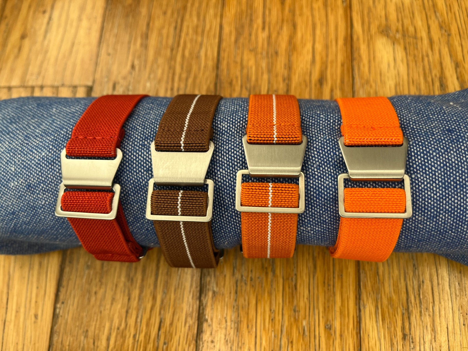 WISCASSET WATCH STRAPS Marine Nationale MN Parachute Elastic Strap (SHIPS FREE)