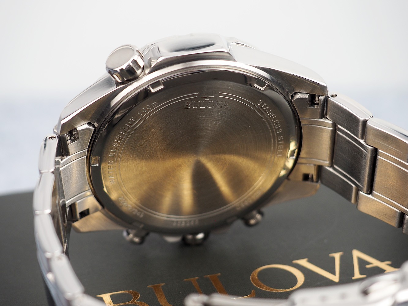 Bulova Men’s Marine Star 96B256 Blue Dial Stainless Strap Quartz Watch 44 mm