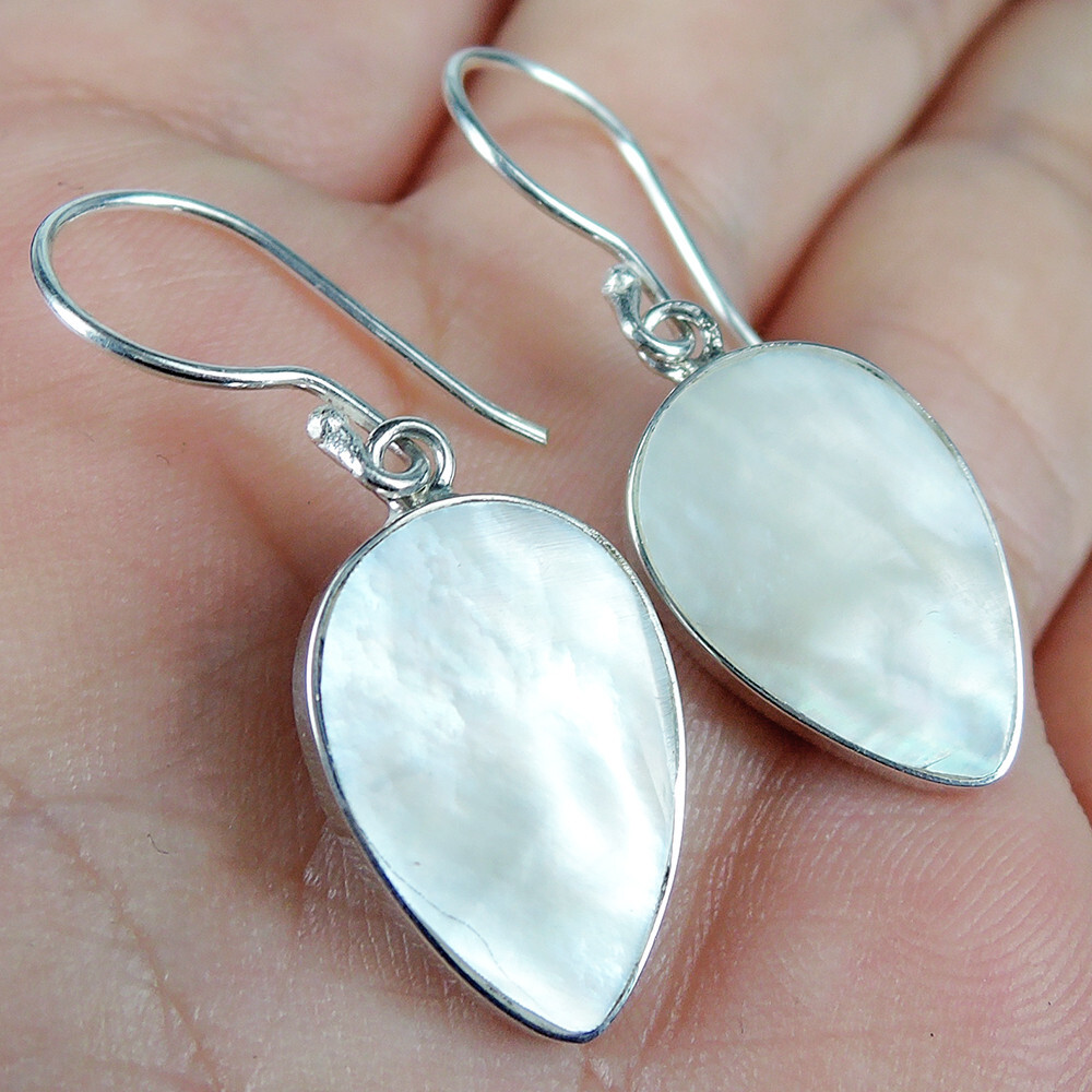 2 in 1 Design 925 Silver Reversible Red Coral & Mother of Pearl Earrings, REV-02