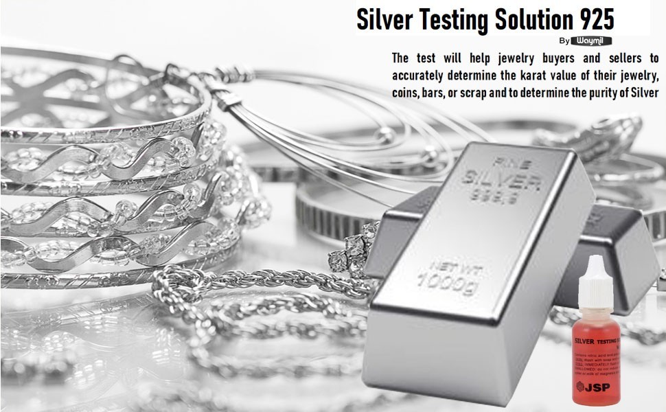 3 Bottles Silver Test Acid Testing Jewelry Solution Liquid Metal Tester