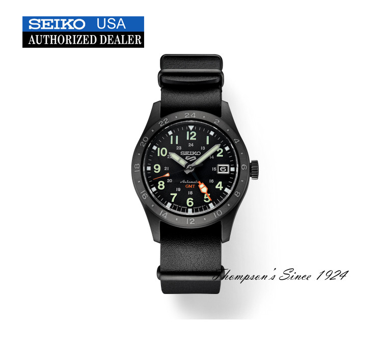 Seiko 5 Sports SSK025 black GMT bezel 24-jewel movement New in Box