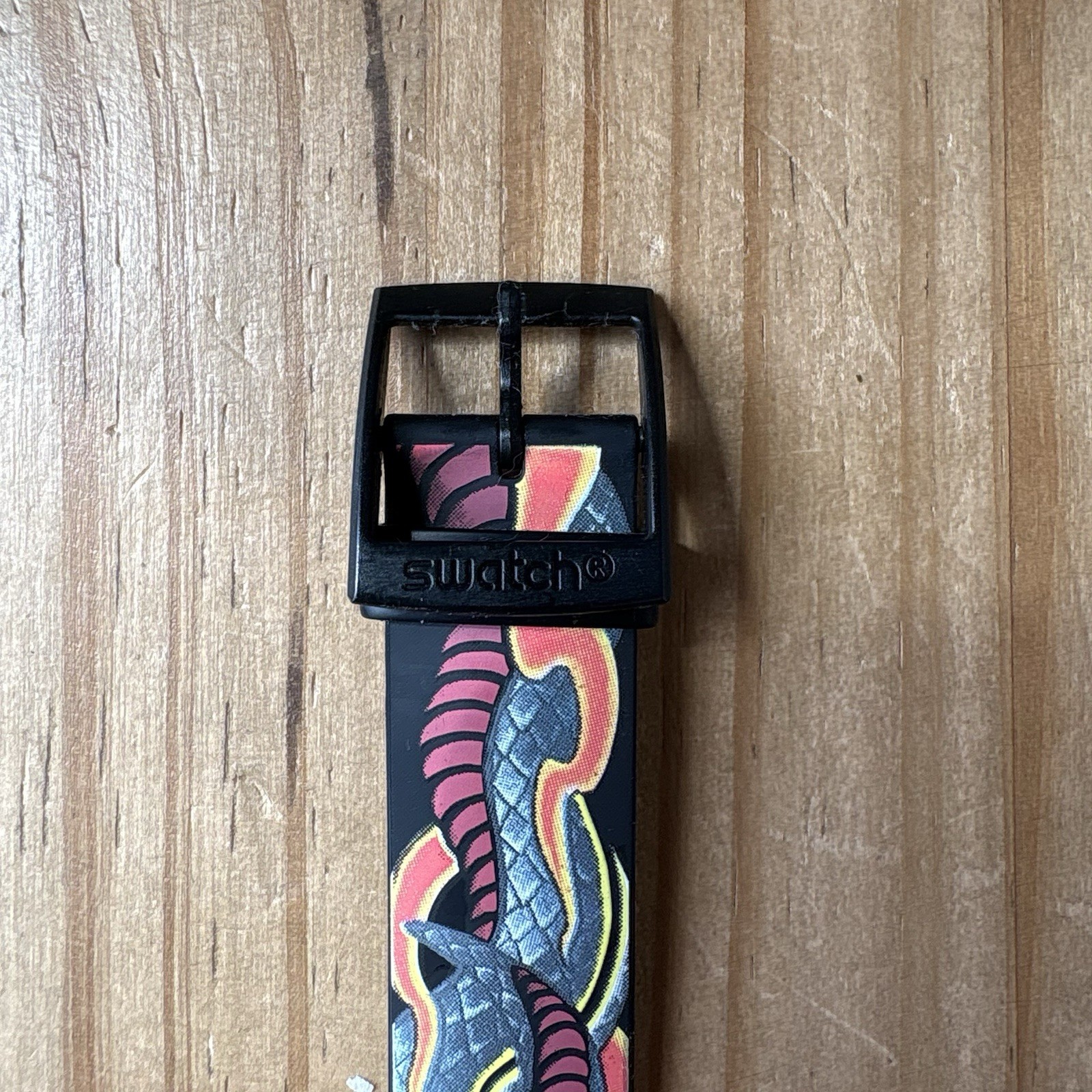SWATCH Wrist Watch Gent 2012 – SUOZ151 – Fired Snake By Tin Tin – New Battery