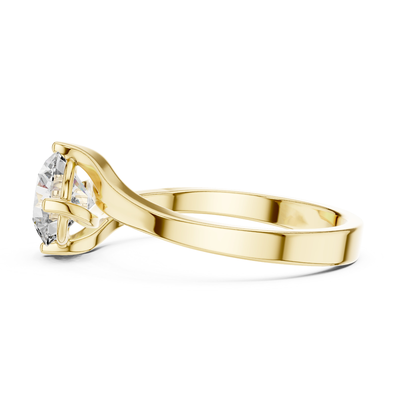1 Ct Lab Grown Diamond IGI Certified Engagement Wedding Gold Ring 14 K F VVS