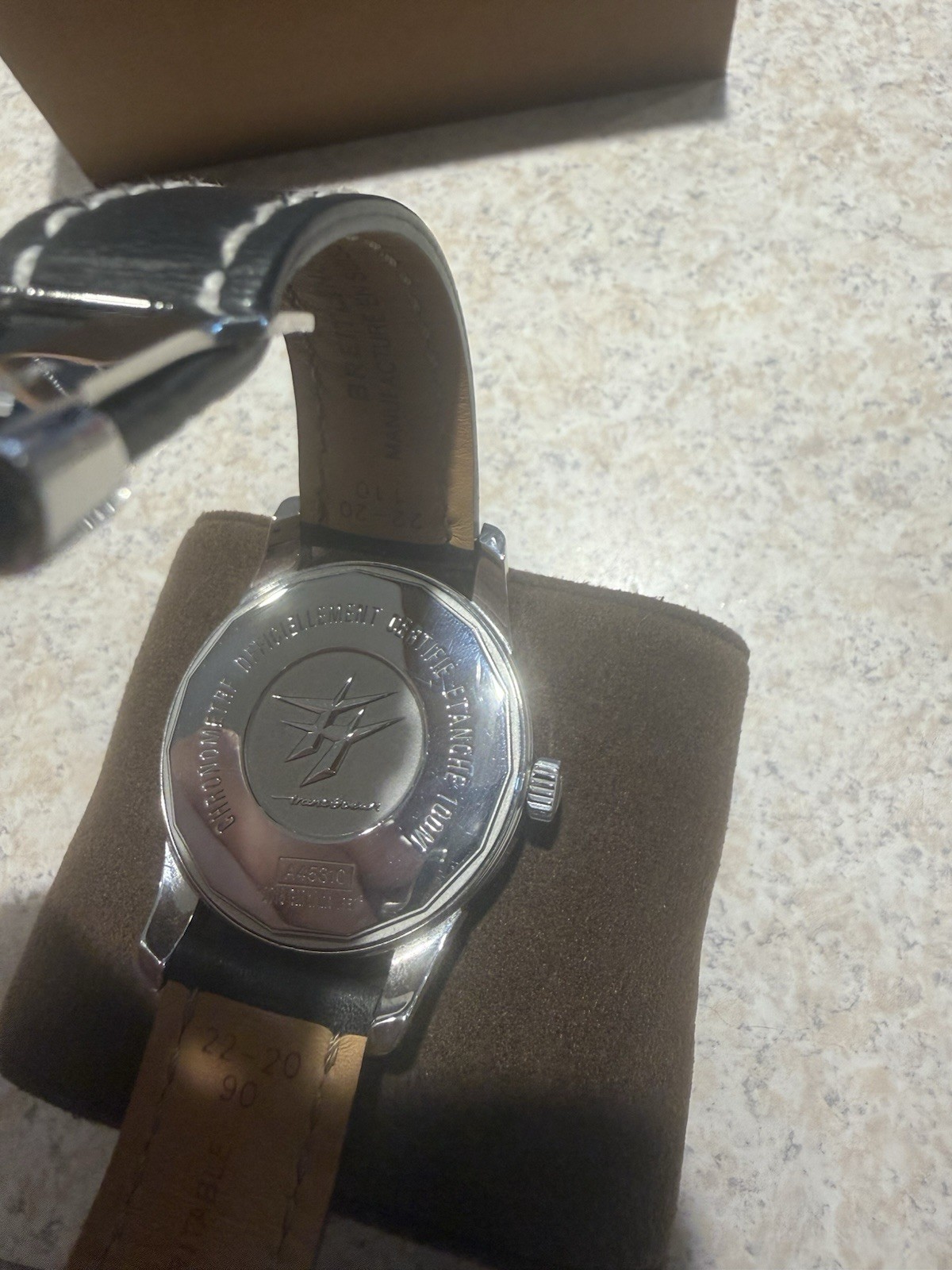 Breitling Transocean Day-Date A45310 Black Dial — Runs Perfectly — Dial is Loose
