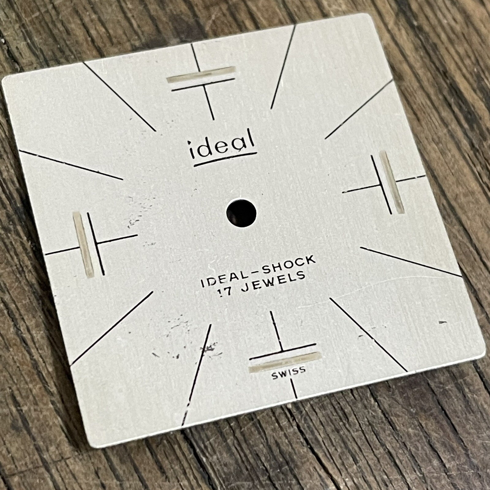 Ideal watch Dial 17 jewel Ideal-shock 27mm Square