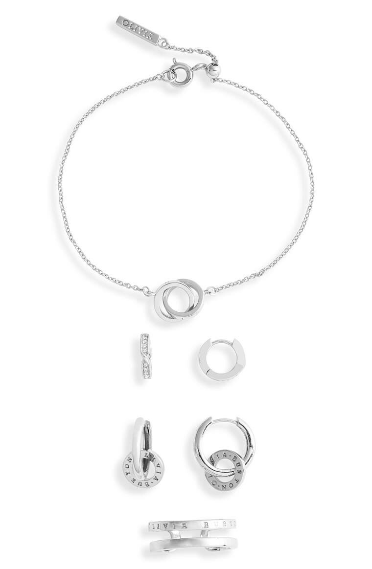 Olivia Burton London House of Classics 6 Piece Set Silver $195 NIB OBJGSET20