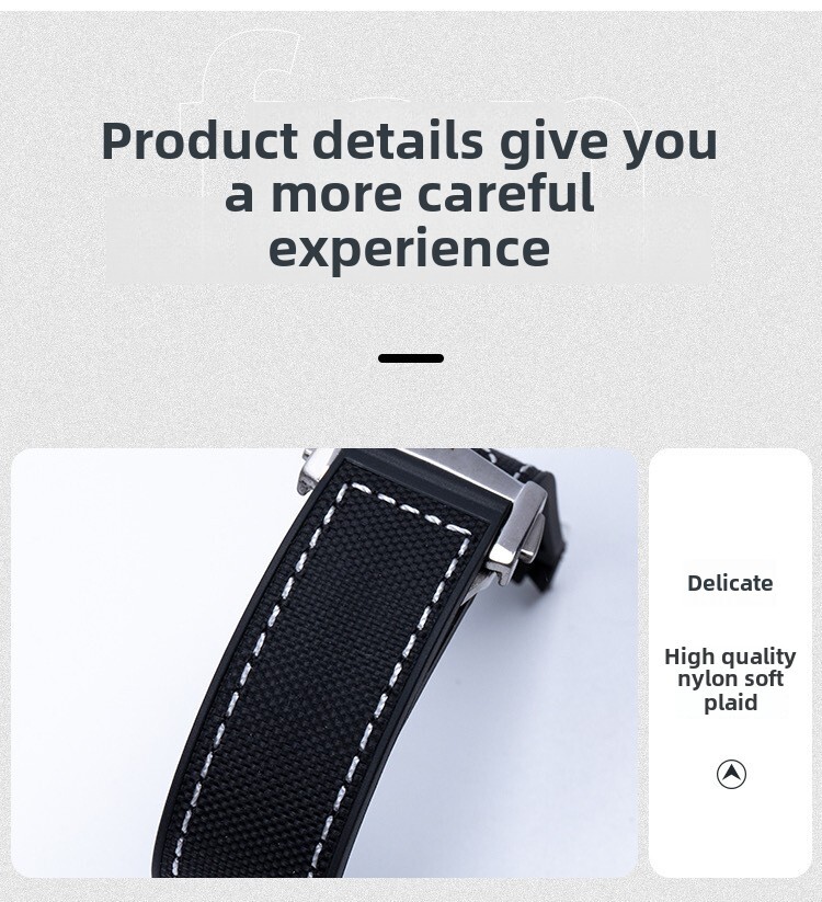 High Quality Nylon Rubber Watch Band Strap for Omega New Seamaster 300 20/22mm