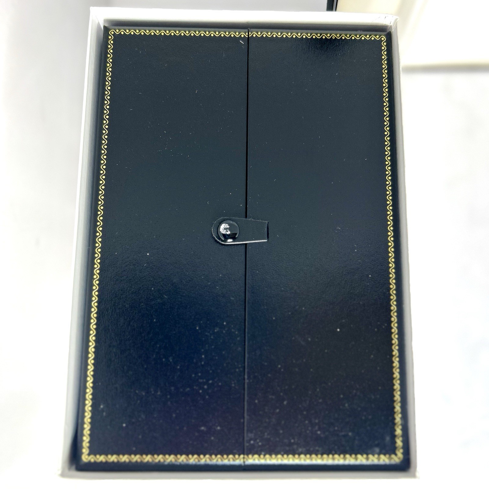 Leatherette Necklace Gift Box Black 2 Door 7.75 X 5.5 in Gold Trim