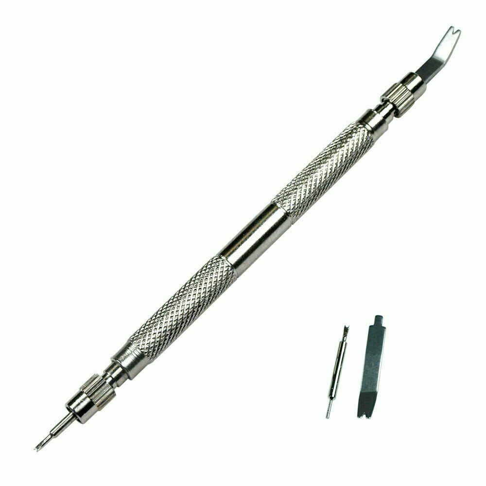 Watch Repair Spring Bar Tool Steel Link Remover Pin Pusher with Spare Tips