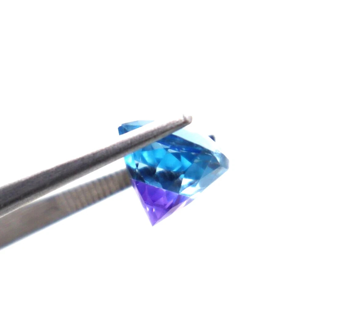 Cushion Cut Bi-Color Loose Gemstone Natural Pitambari Sapphire Certified 7.85 ct