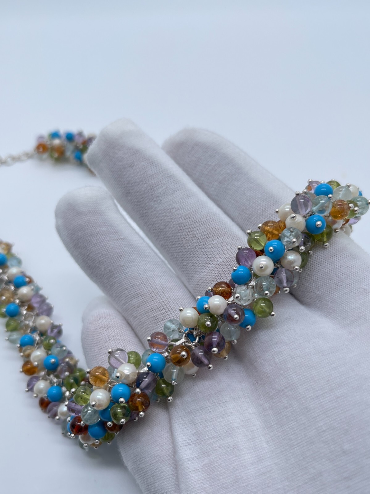 Natural MULTI SEMI PRECIOUS/Smooth/Round/5.50MM till 6.00MM/552.90 Cts/19″/$ 449