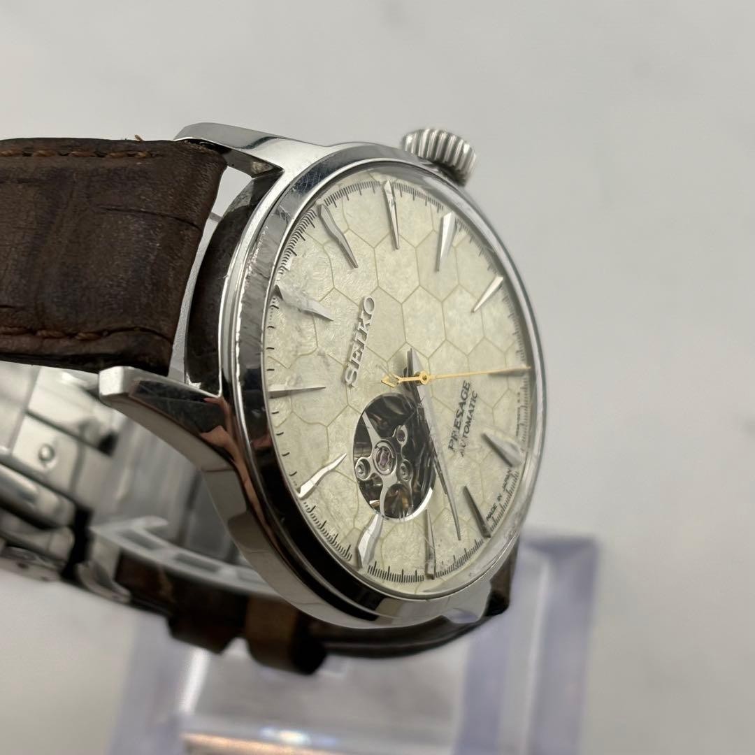 Seiko Presage Honeycomb Dial SARY159 4R38 Automatic Open Heart used from japan