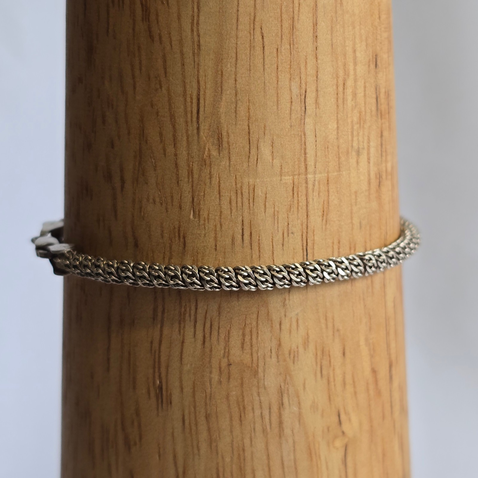Sterling Silver Bracelet 7.71g Fine Jewelry 7.5″ Unique Chain Lobster Clasp