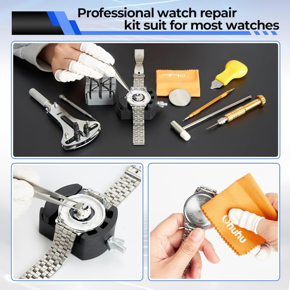 Watch Repair Kit Watchmaker Back Case Remover Opener Link Pin Spring Bar
