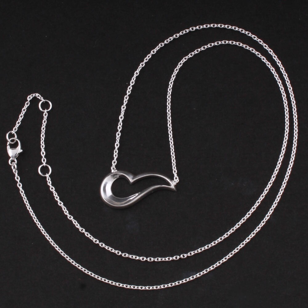GEORG JENSEN Sterling Silver. Pendant # 654. Heart. AUSTRALIEN LIMITED. 20001210