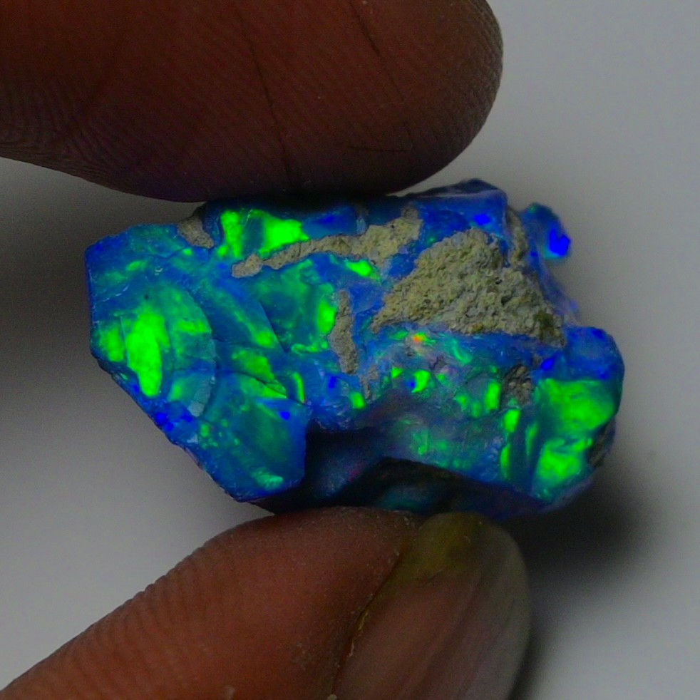 Blue Opal Rough 10.00 Carats, Smoked Ethiopian Welo Opal Rough, Fire Opal Rough