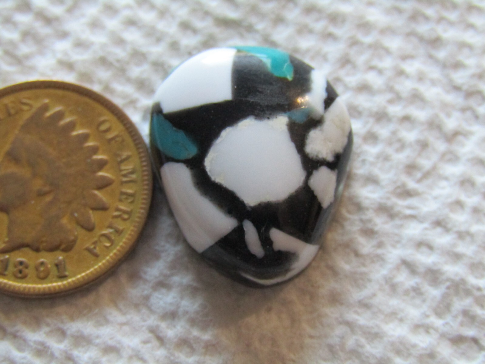 Turquoise Inlay Cabochon 17 carat Cab
