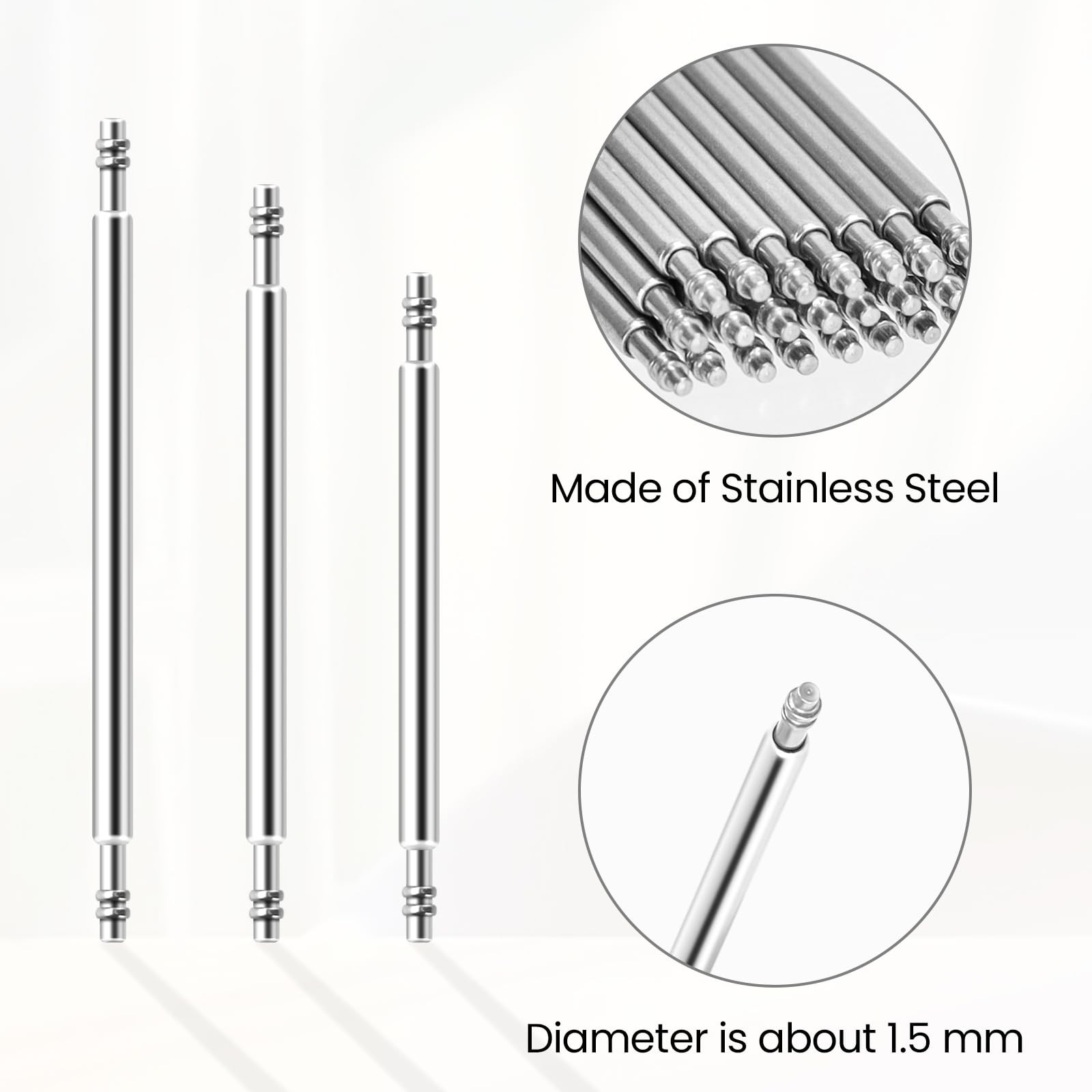 Watch Pins Kit with Spring Bar Tool, 360 Pcs 8-25 mm Watch Band Link Pins and…