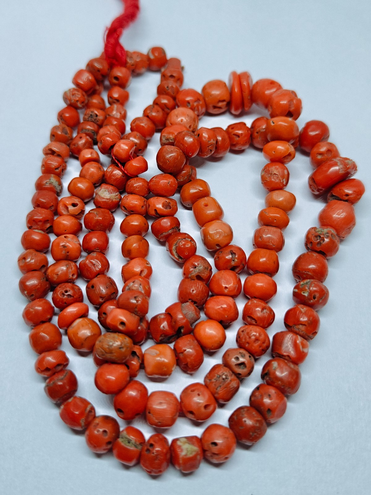 Natural Italian Red Coral Rondelle Beads Jewellery Making Gemstone One Strand.