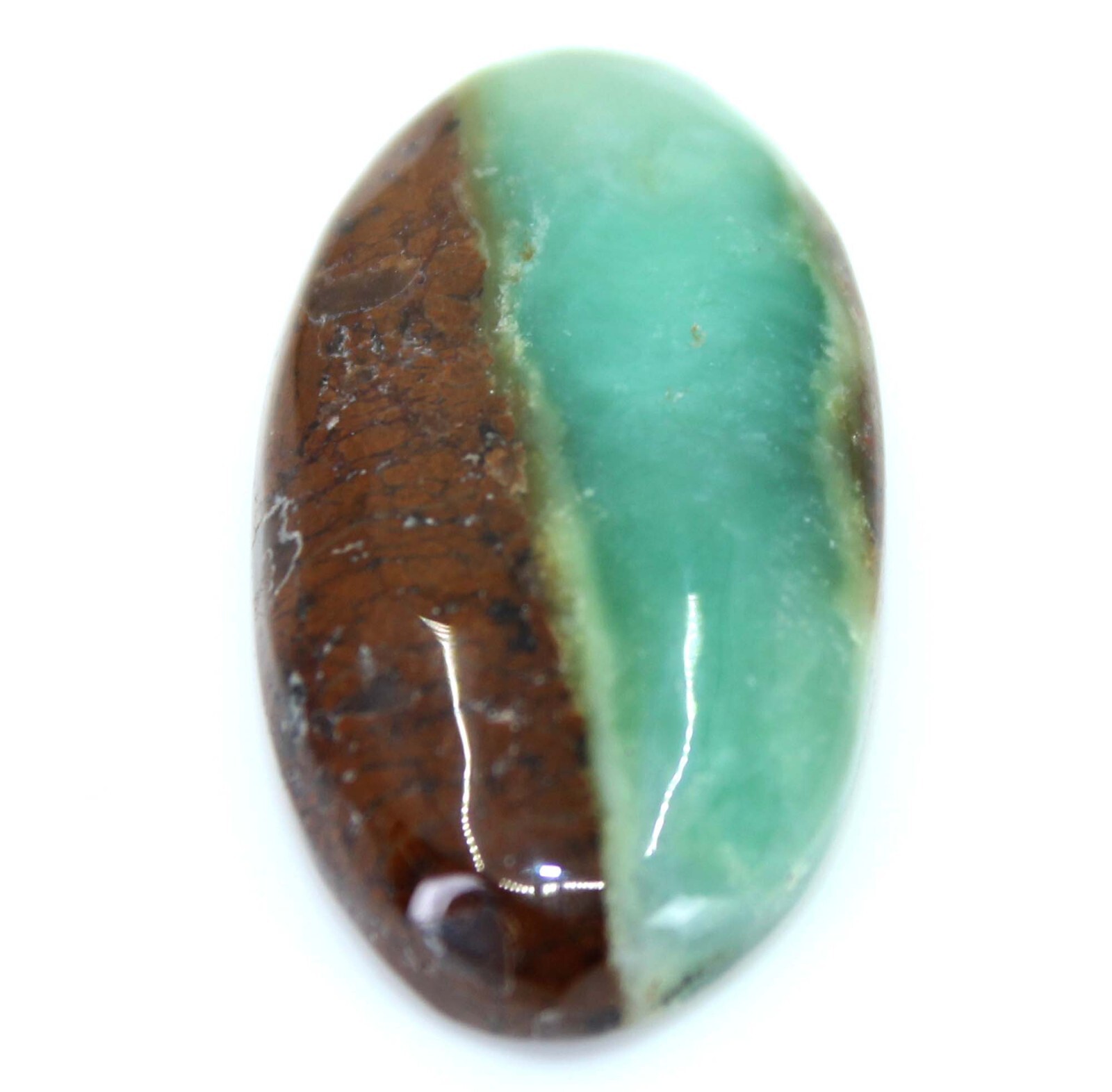 28.50 Cts Natural Bio Chrysoprase Gemstone Oval Cabochon Loose Gemstone 30x16x6