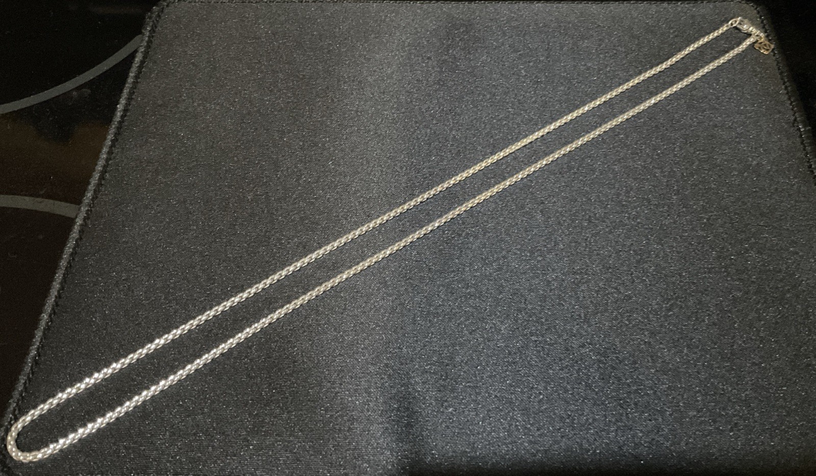 DAVID YURMAN Sterling Silver Box Chain 2.7mm x 24” With 14kt Gold Logo Necklace
