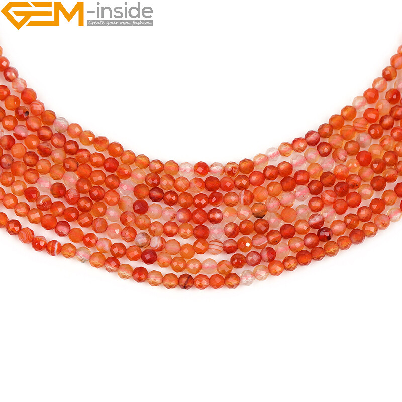Faceted Round Natural Tiny Pink Quartz Agate Beads For Jewelry Making 15” 2mm