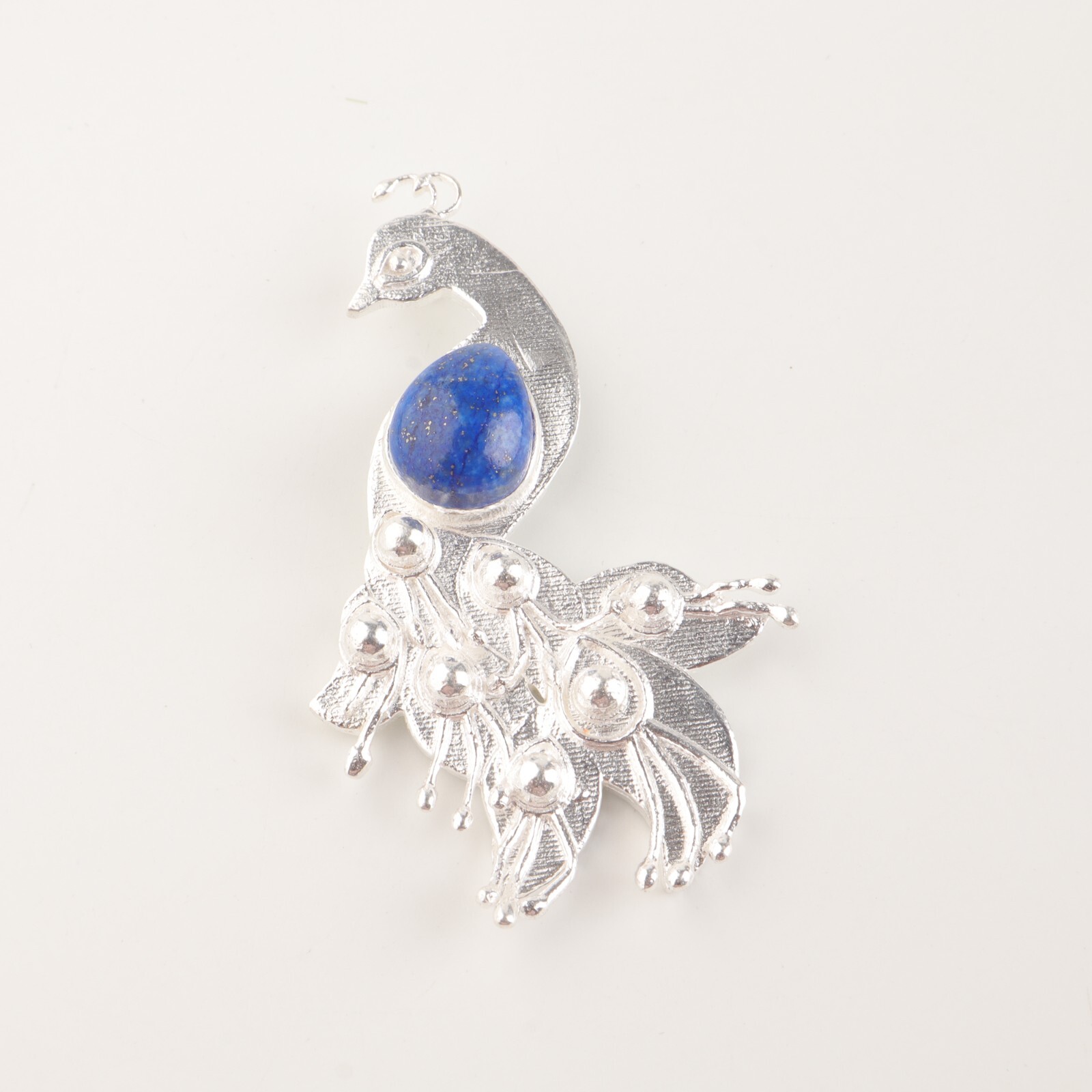 Pear Lapis Lazuli Gemstone Sister Wedding Throat Chakra Pendant Sterling Silver