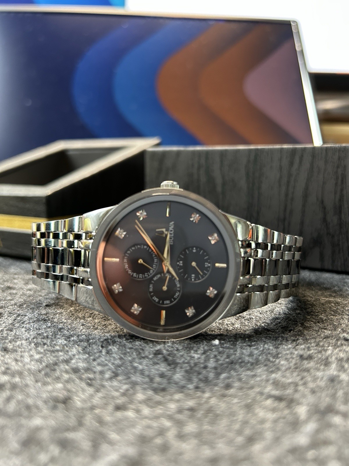 Modern Bulova Quartz Diamond Men’s