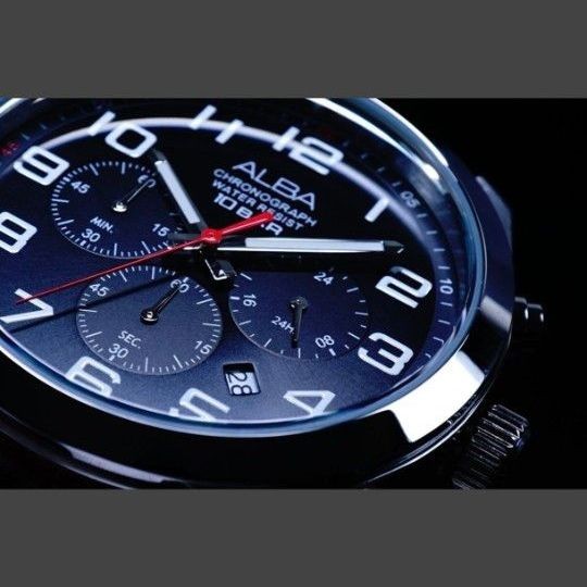【NEW】 SEIKO Chronograph Black Dial Men’s Japan Authentic Wristwatch Vintage