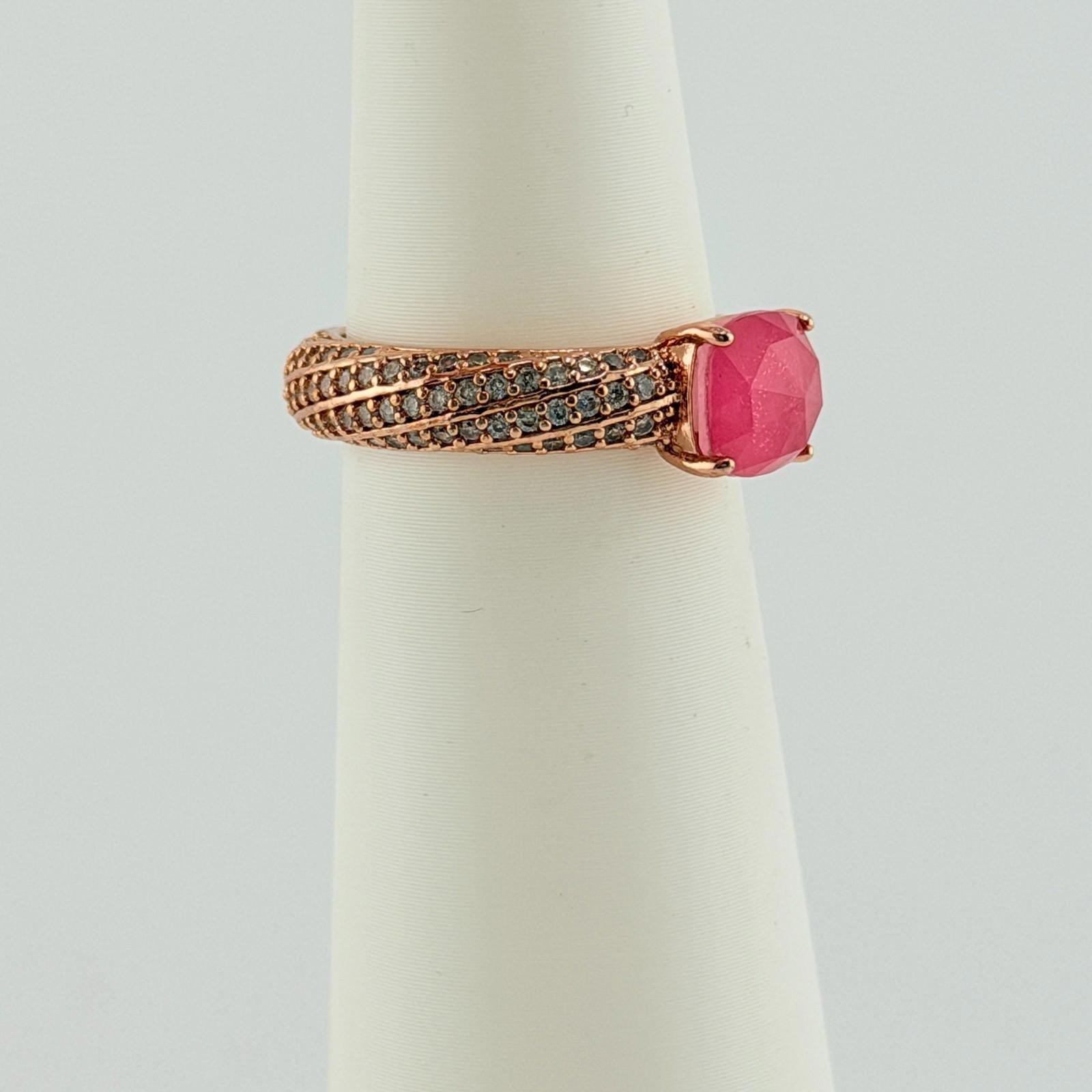 Bomb Party Resort Wear Single Ring Sz 6 “Paradise Found” Pink Topaz on Rose Gold