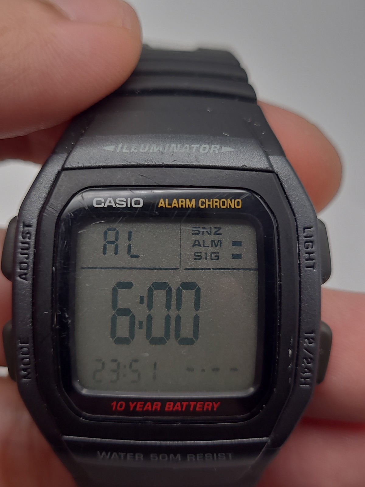CASIO ILLUMINATOR W-96H BLACK MENS WATCH NEW BATTERY Working