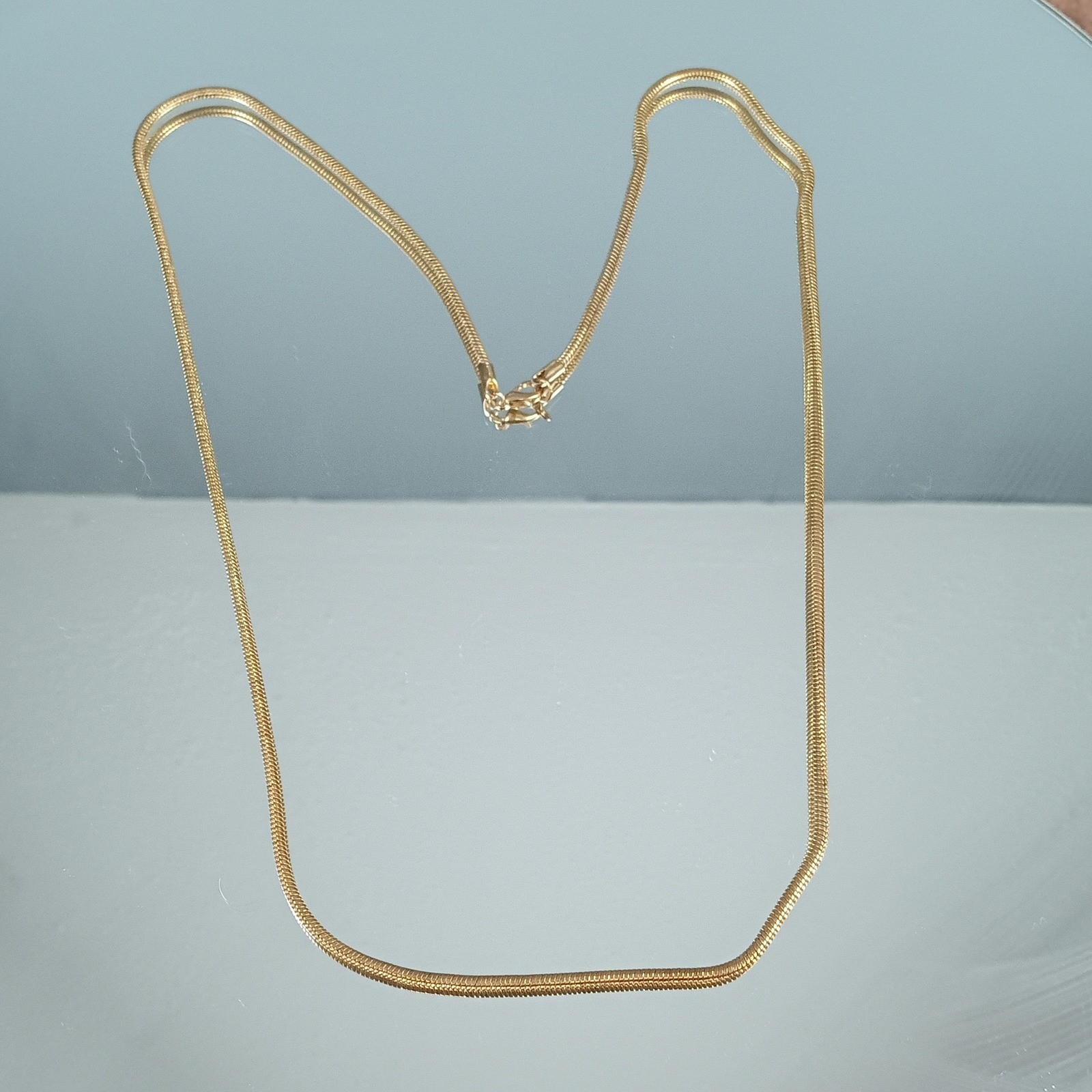 Gold Snake Chain Necklace Thin Herringbone Jewelry Layering
