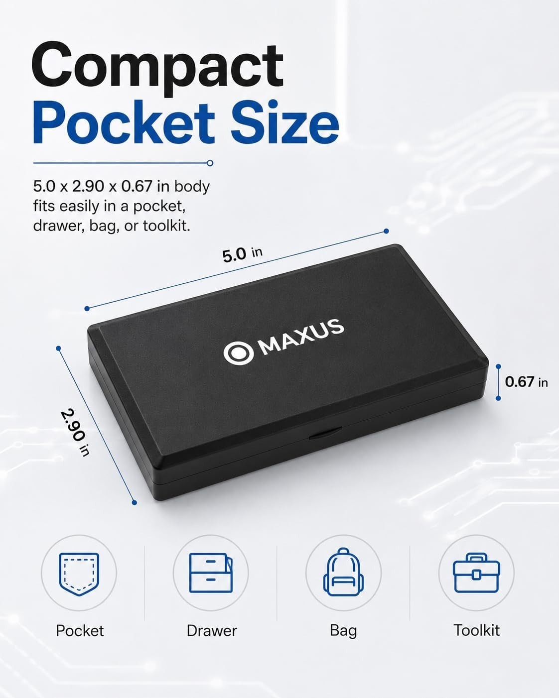 500g x 0.01g Digital Pocket Scale | Compact, Accurate Weighing for Jewels & Food