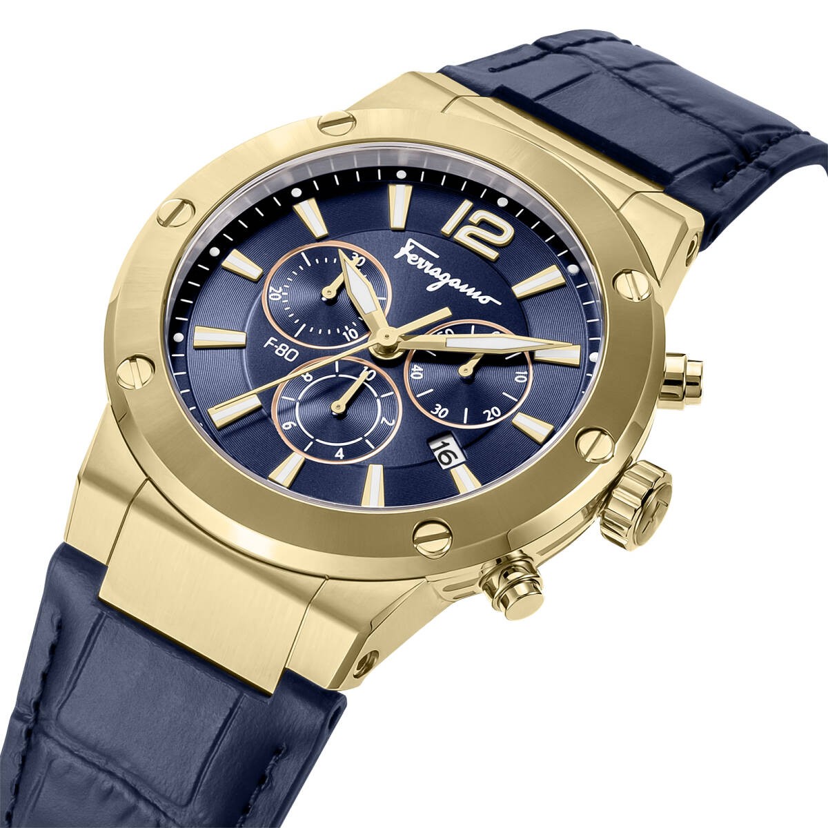 [B1Y] Ferragamo Watch Chrono 44mm Men’s Navy Blue SFEX00723 [w2w]