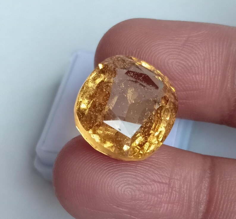Genuine Yellow Hessonite Garnet Earth Mine Mozambique Gemstone 26.65 Carat