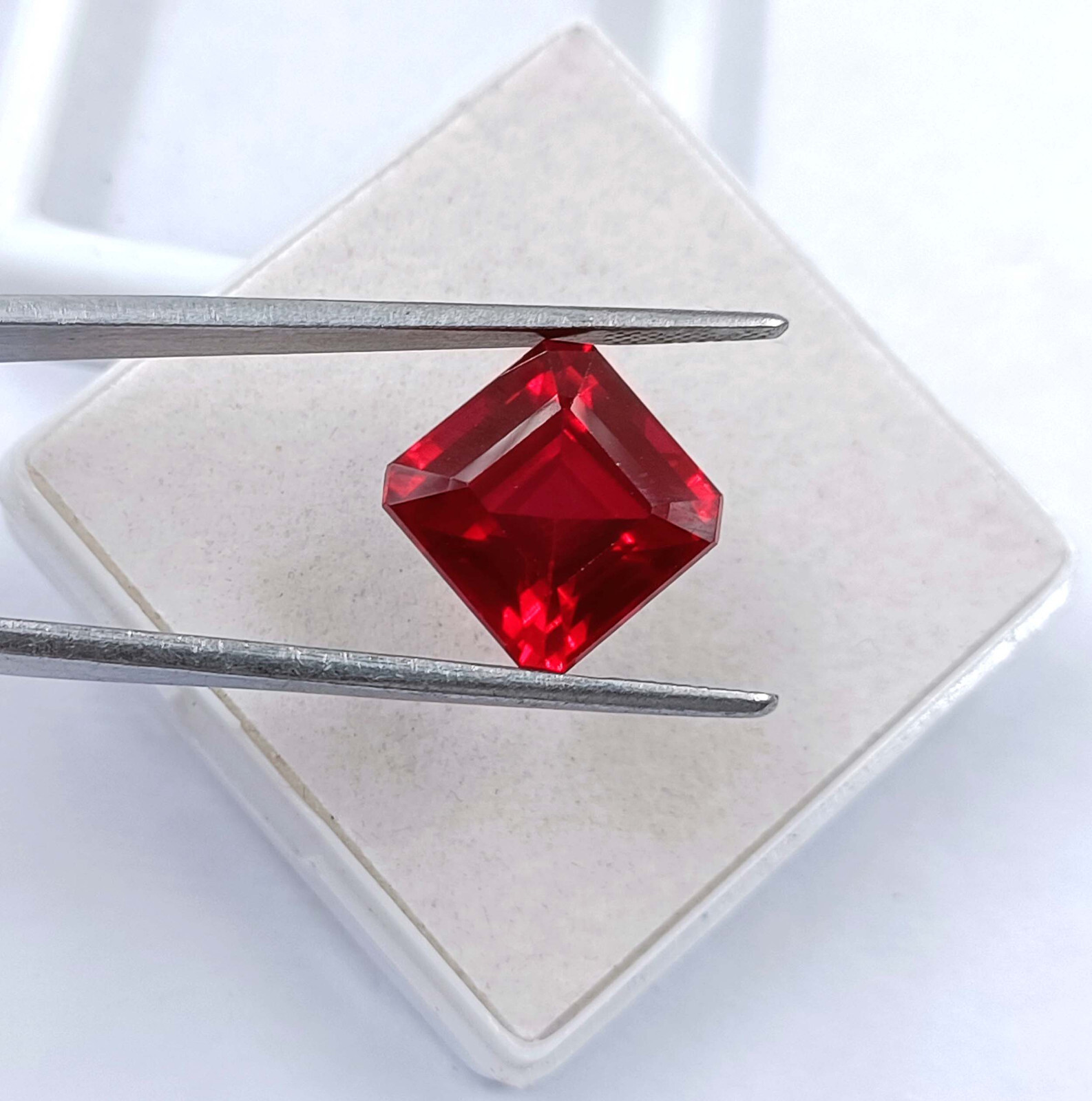 Gorgeous 15 Ct Natural Red Ruby EGL Certified Emerald Cut Loose Gemstone MND
