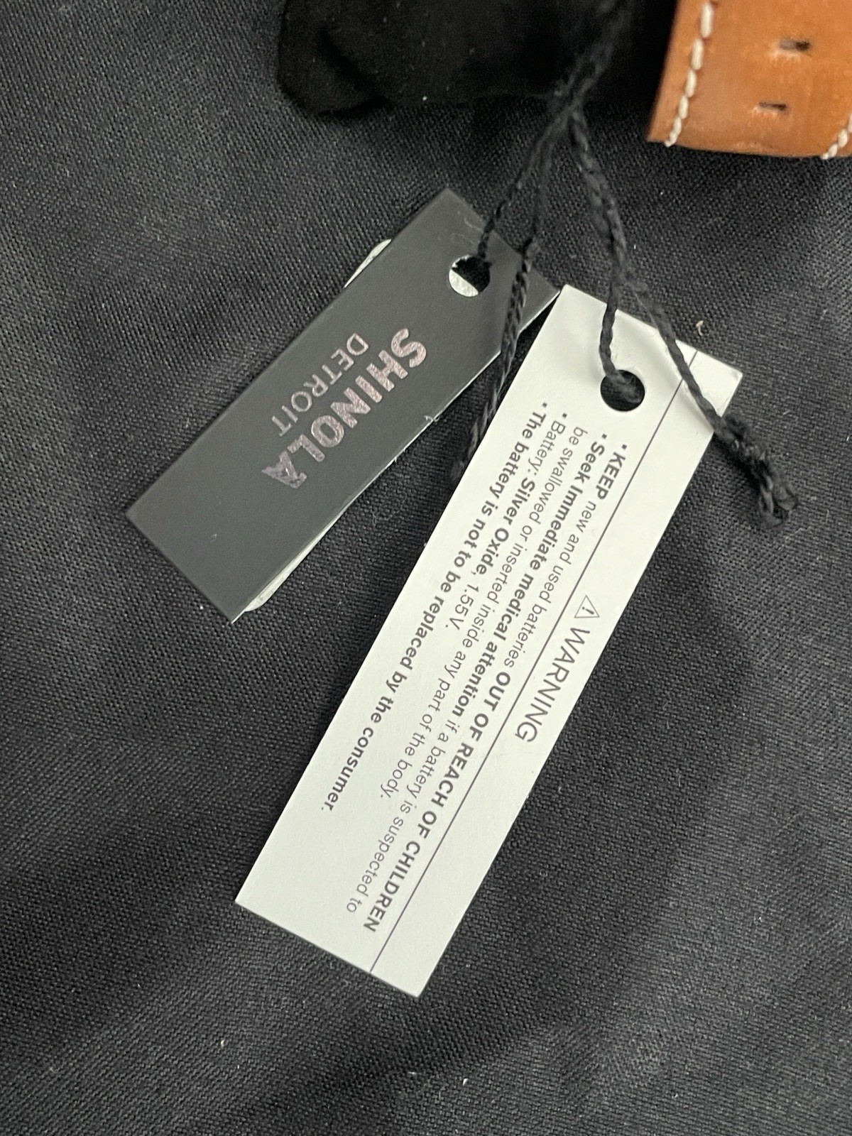 Men’s Shinola Runwell Argonite 1069 Cream Dial Brown Strap Quartz Watch 47mm NWT