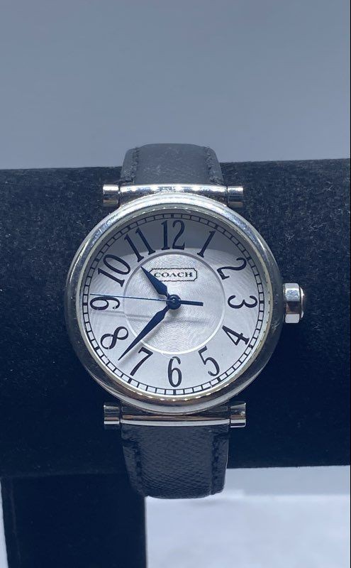 Coach Women’s Watch Stainless Steel Quartz Black Leather CA.72.3.14.0740 31.9mm