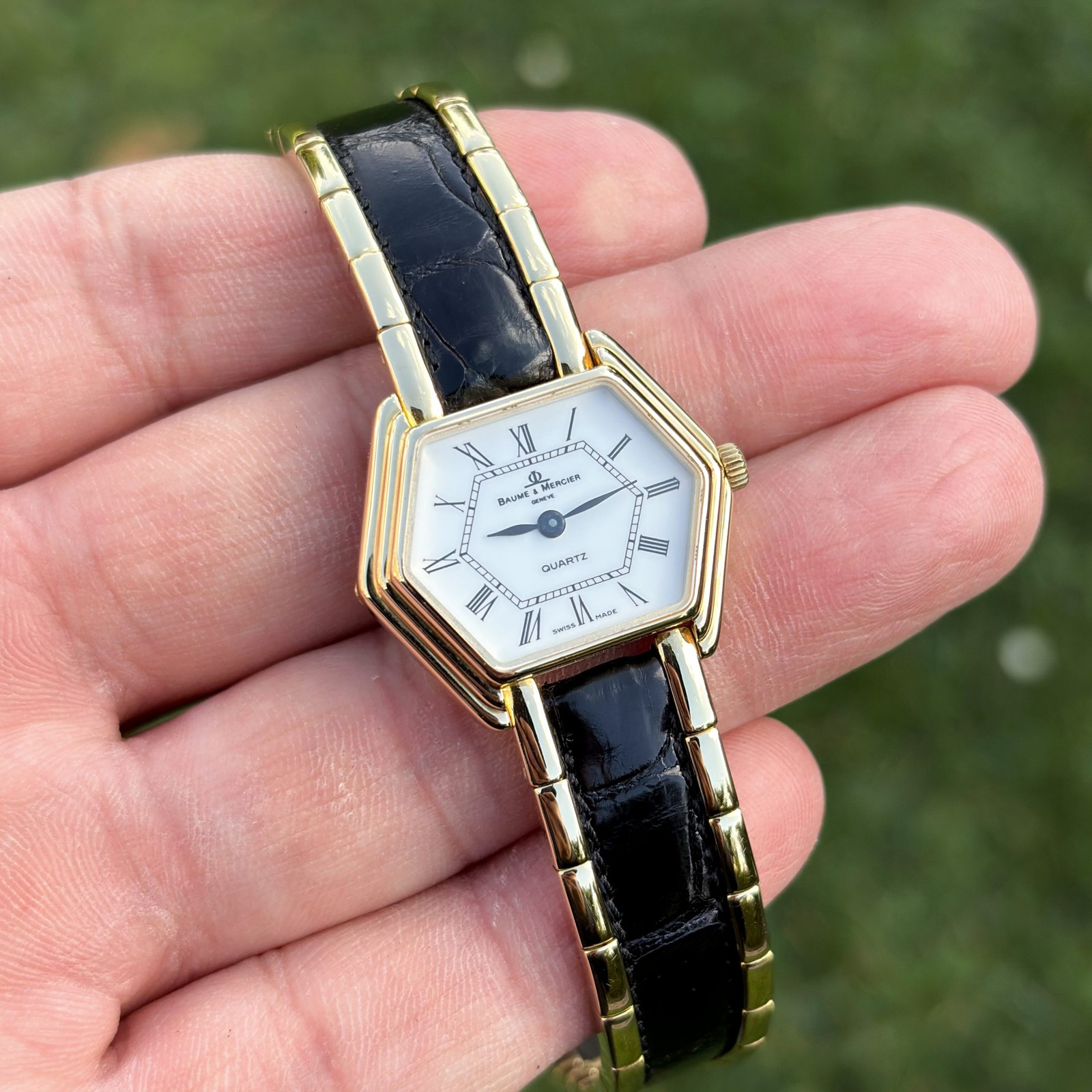 Baume & Mercier 18k Gold Vintage Lady 48372 Quartz 27mm Wempe Bracelet Ladies’