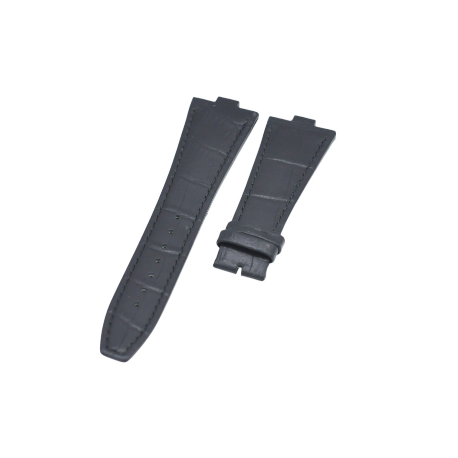 26x18mm Black Leather Watch Strap For Vacheron Constantin Overseas