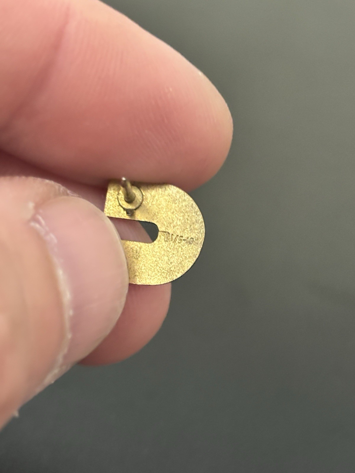 Vintage Cummins 1/5 10k Filled Yellow Gold 15 Year Employee Pin Tie Tack