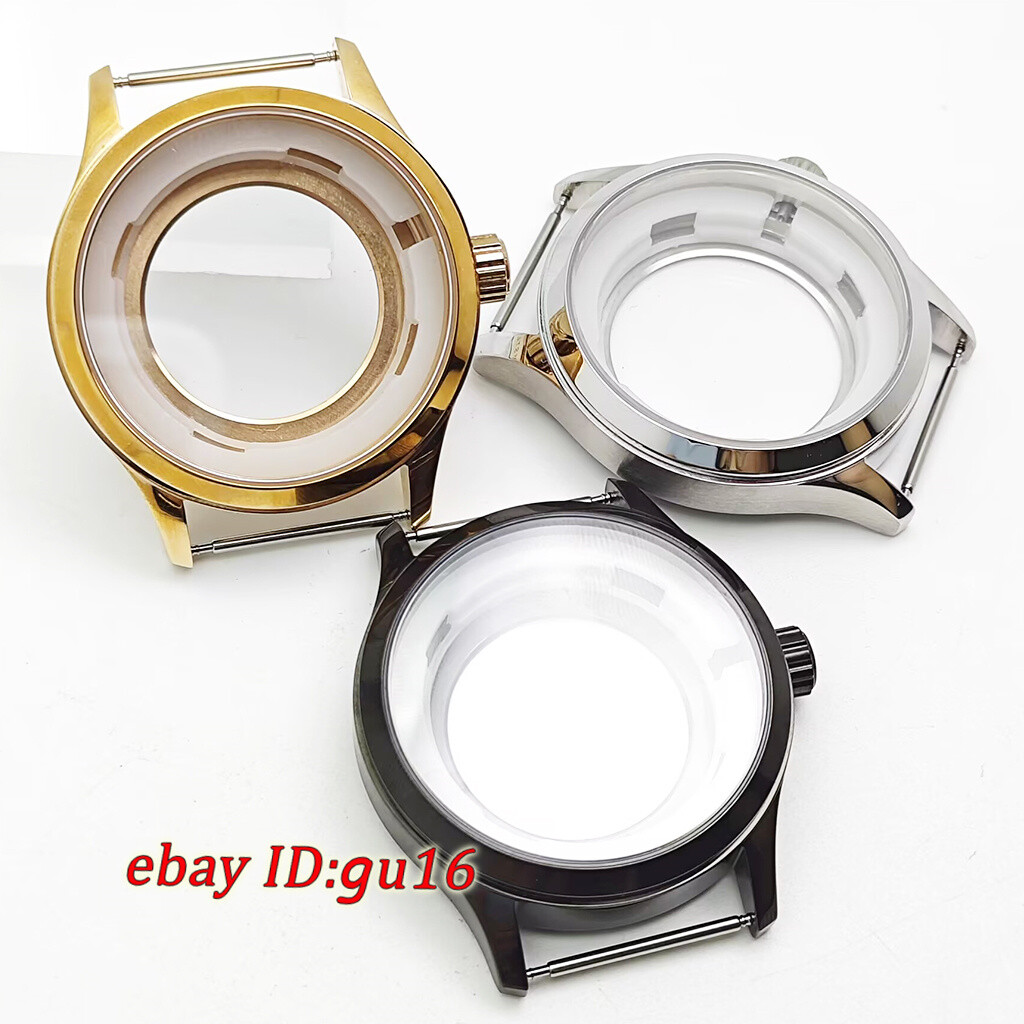 42mm Black/silver/rose gold watch case fit ETA2836 Miyota 8215 DG 3804 NH35 NH36