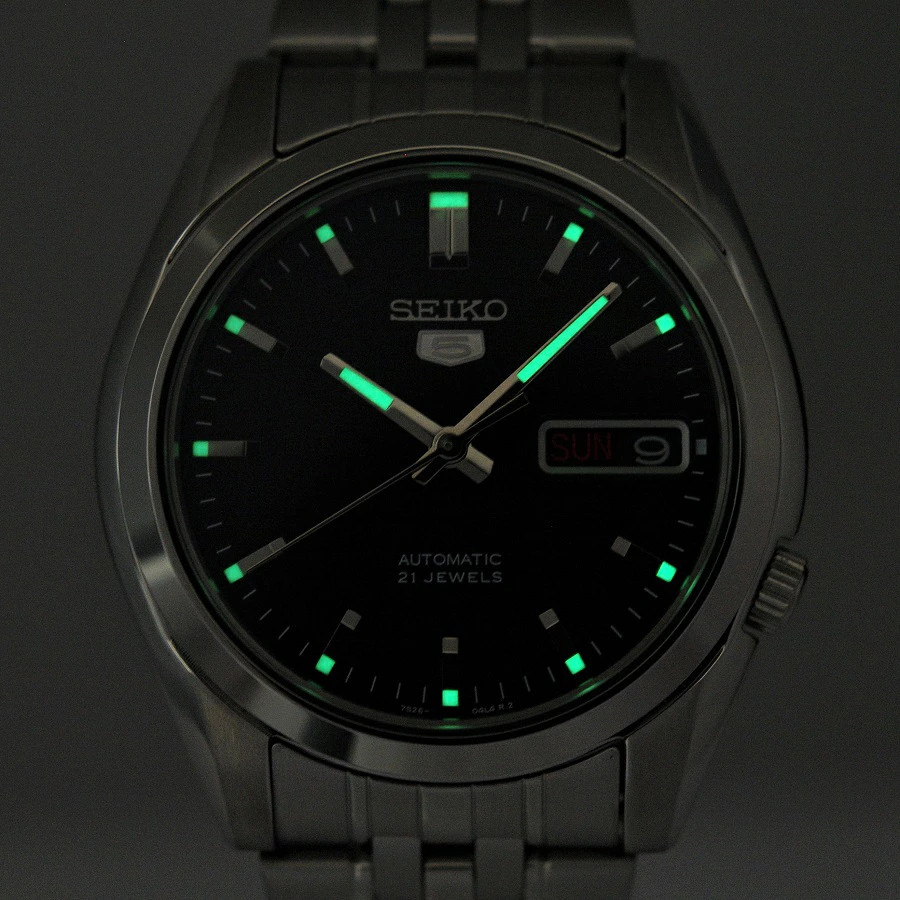 Seiko 5 SNK361K1 Automatic Men’s Watch Black Dial Day Date Japan New