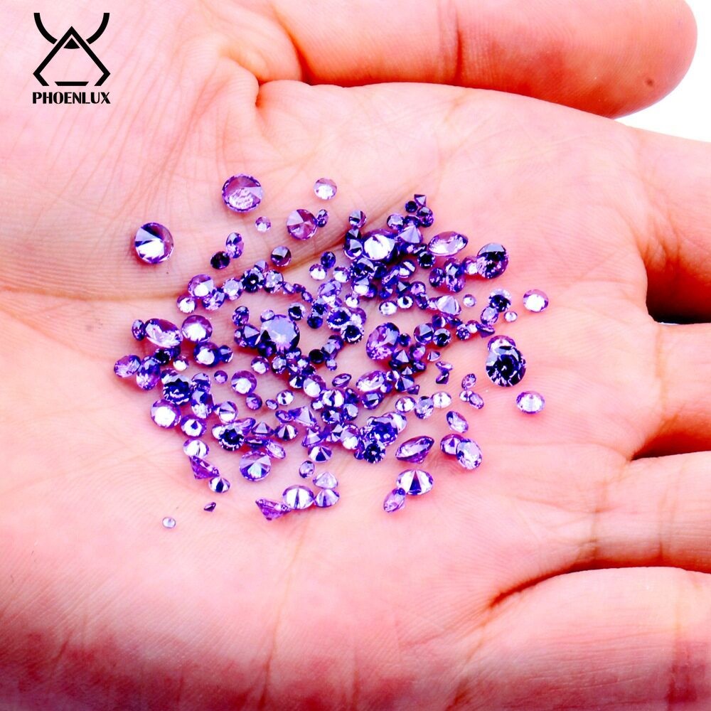 5A 14 Colors Round Red Black Cubic Zirconia Stone Loose CZ Stones For Jewelry